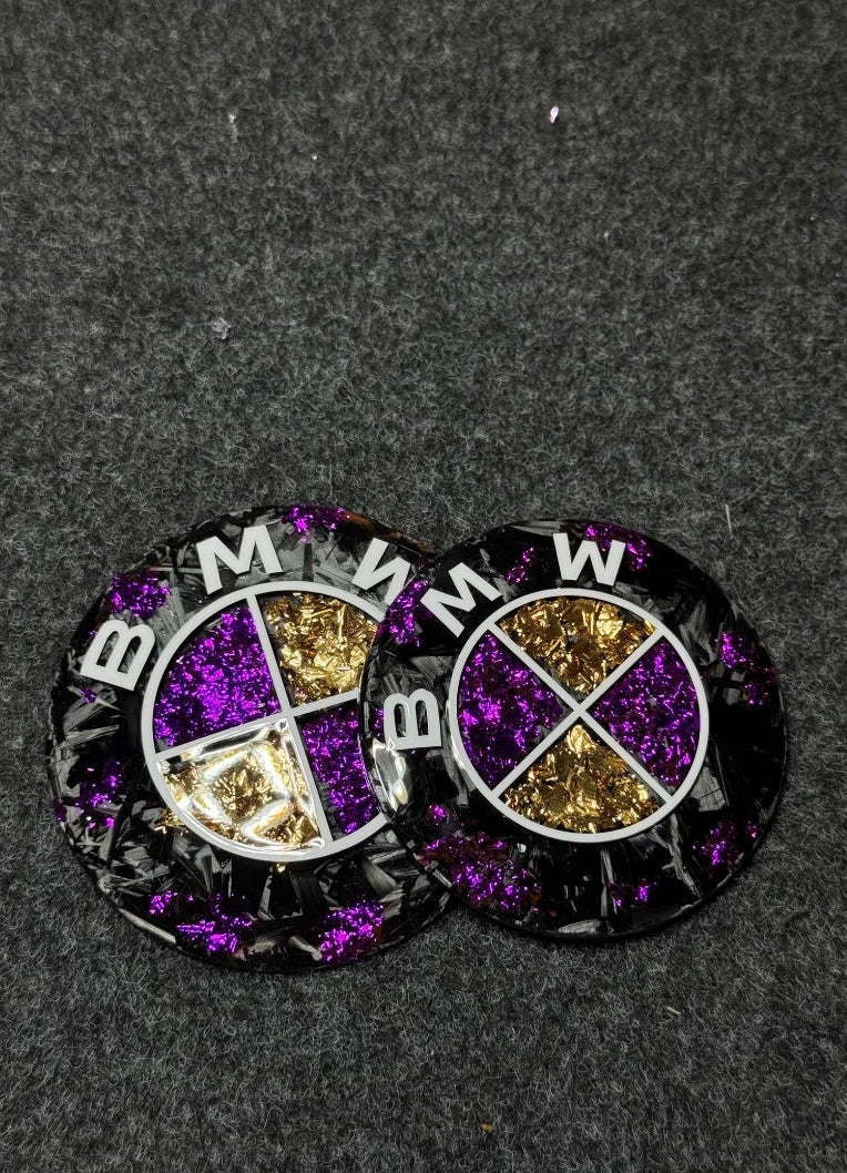 Fibre de carbone or et violet