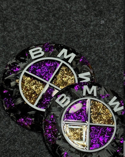 Fibre de carbone or et violet