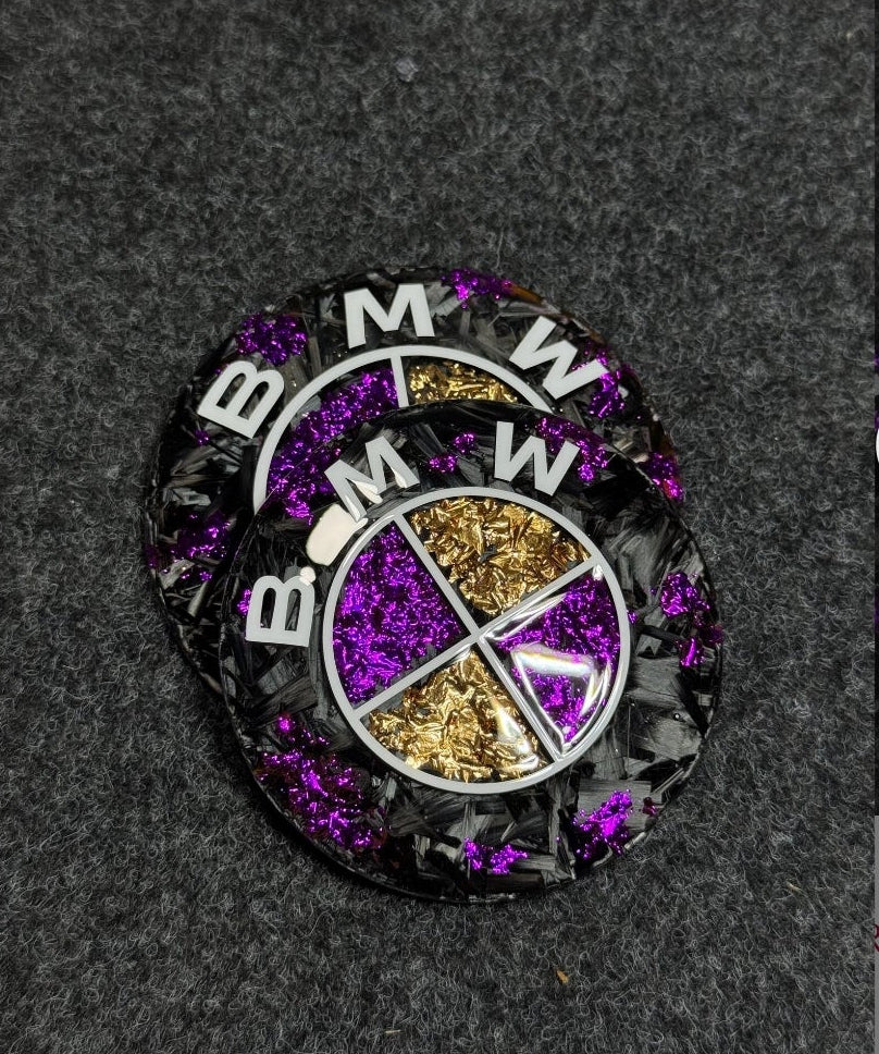 Fibre de carbone or et violet