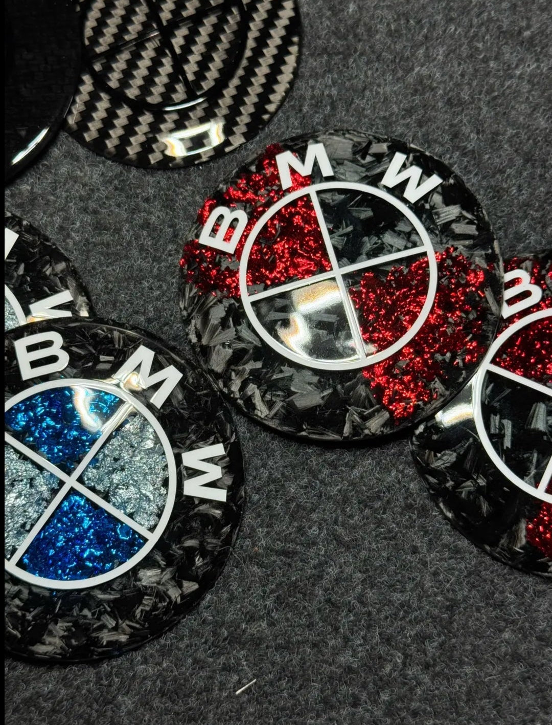 Pack fibre de carbone rouge et bleu